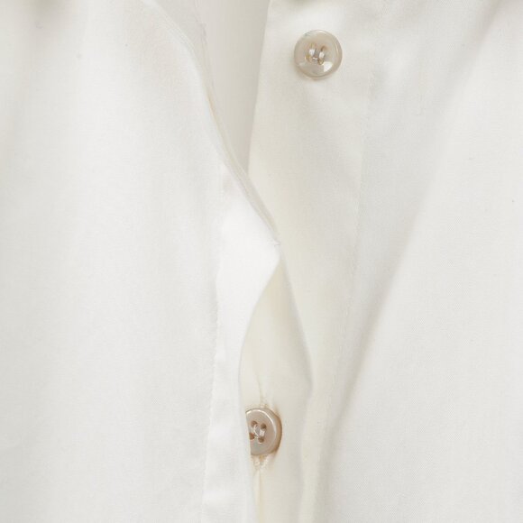 Brunello Cucinelli Ivory Cotton-Poplin Silk-Collar Short-Sleeve Shirt - Picture 6 of 10